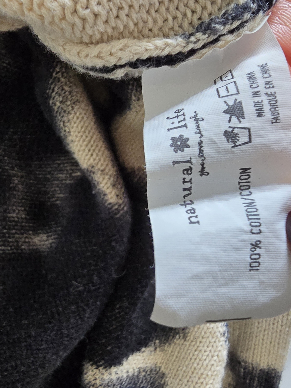NATURAL LIFE Black & Cream Oversized Sweater - Picture 4 of 9
